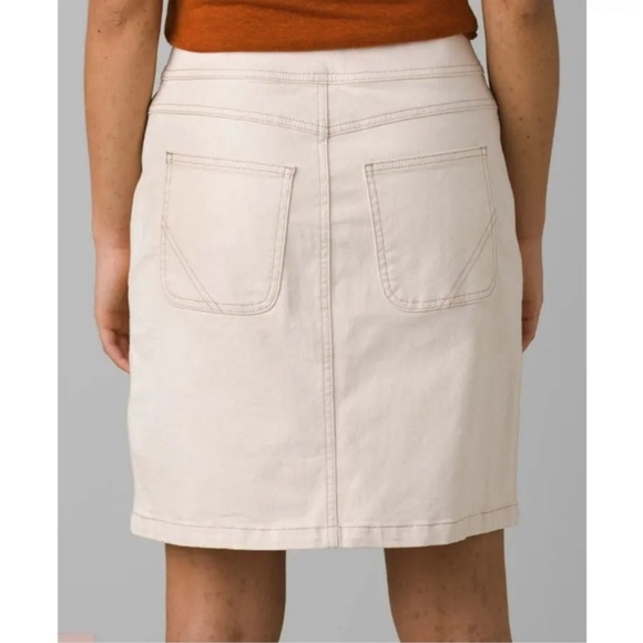 Gorgeous Sustainable Prana Organic Cotton Broadway Skirt Natural White Size 4 - Picture 3 of 5
